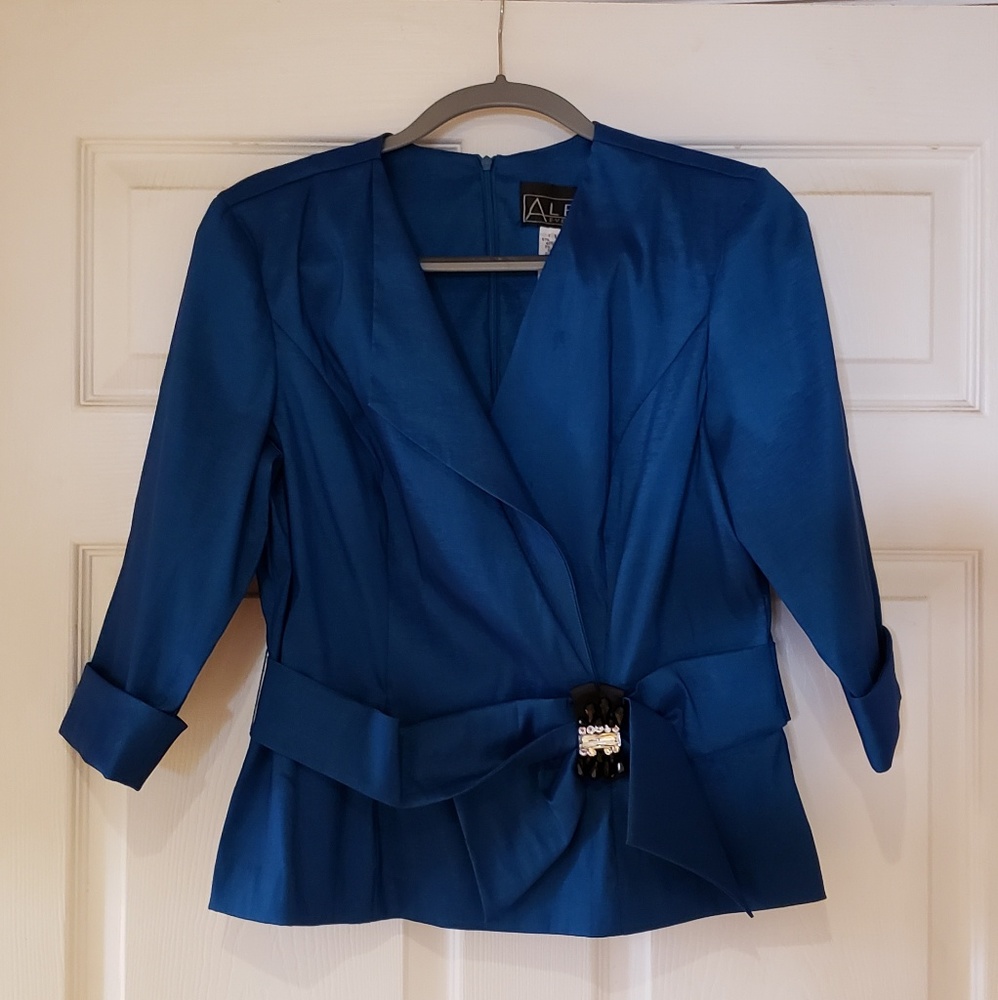 Alex Evenings Jacket in Teal